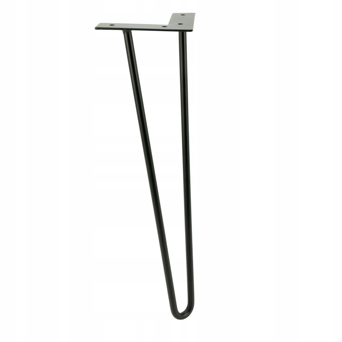 Noga do stolika krzesła Hairpin legs Loft czarny mat wysokość 41 cm 2 pręty