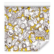 Tapety - Tapeta młodzieżowa miejskie życie graffiti muzyka 0,53m x 10m - miniaturka - grafika 1