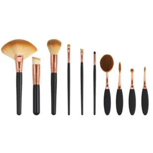 Rio Beauty Makeup Artist Professional Cosmetic Brush Collection zestaw 10 profesjonalnych pędzli i szczotek z włosiem z mikrofibry do makijażu - Pędzle do makijażu - miniaturka - grafika 1