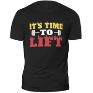Koszulki męskie - It's Time To Lift Koszulka Na Siłownię Trening - miniaturka - grafika 1