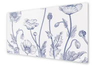 Dekoracje domu - Panel kuchenny HOMEPRINT Maki na białym tle 140x70 cm - miniaturka - grafika 1