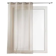 Firany - Firanka do salonu AMANI, gładka, beżowa - miniaturka - grafika 1