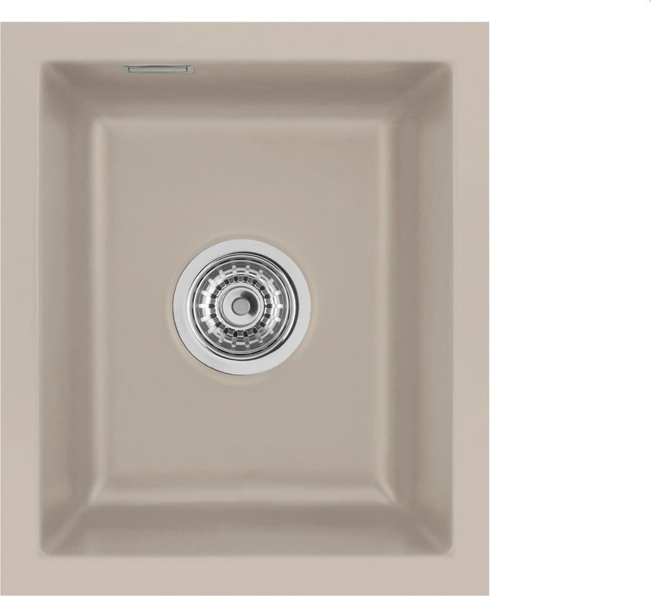 SYSTEMCERAM Zlewozmywak Mera 32 U Fango, ceramiczny, korek manualny