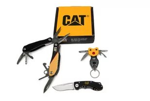 CAT Zestaw Mini 3 szt. MultiTool 12w1, Nóż i Brelok 7w1 - Nożyce i noże - miniaturka - grafika 1