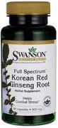 Suplementy naturalne - Swanson - Full Spectrum Korean Red Ginseng (Żeń-Szeń), 400mg, 90 kapsułek - miniaturka - grafika 1