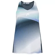 Koszulki i topy damskie - HEAD Agility tank top dziewczęcy, granatowy/nadruk, 152 - miniaturka - grafika 1
