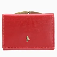 Portfele - Portfel Damski Skórzany Mały RFID Na Karty PUCCINI Czerwony MU1701-3E - miniaturka - grafika 1
