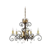 Lampy sufitowe - Elstead Lighting Amarilli 5Lt Chandelier Bronze/Gold AML5 BRONZE Elstead lampa wisząca stylowa świecznikowa AML5 BRONZE) - miniaturka - grafika 1