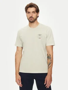Aeronautica Militare T-Shirt 242TS2302J652 Beżowy Regular Fit - Koszulki męskie - miniaturka - grafika 1