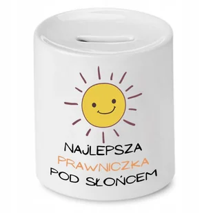 SKARBONKA DLA PRAWNIKA NAJLEPSZA POD SŁOŃCEM z Nadrukiem ze Zdjęciem - Skarbonki - miniaturka - grafika 1