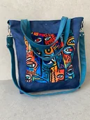 Torebki damskie - Duża torba na ramię - print Kubizm - miniaturka - grafika 1