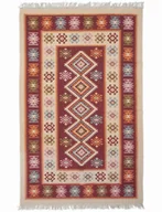Dywany - MULTI-DECOR Dywan Kilim bordowy 120 x 180 cm - miniaturka - grafika 1