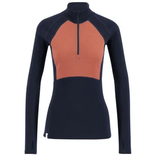 Ulvang Peak Map Half Zip, podkoszulek narciarski, damski, ciemnoniebieski/różowy - Pozostała odzież narciarska - miniaturka - grafika 1