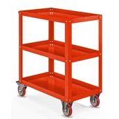 Skrzynki i torby narzędziowe - Jan Nowak by Domator24 Wózek narzędziowy U01 wózek warsztatowy wózek magazynowy wózek piętrowy uchwyt malowanie proszkowe elastyczny otwarty 78 cm x 70 cm x 40 cm (wys. x szer. x głęb.), czerwony U01 - miniaturka - grafika 1