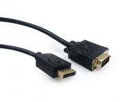 Kable - Gembird Kabel CCP-DPM-VGAM-6 D-Sub VGA M DisplayPort M 1 8m kolor czarny - miniaturka - grafika 1