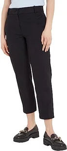 Tommy Hilfiger Damskie spodnie tkane chinosy Essential Slim Straight Co, Czarny, 68 - Spodnie damskie - miniaturka - grafika 1