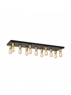 Luminex Filo 1310 plafon lampa sufitowa 11x60W E27 czarny / złoty - Lampy sufitowe - miniaturka - grafika 1