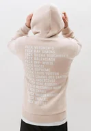 Bluzy męskie - Bluza z kapturem FXCK - beżowy - miniaturka - grafika 1
