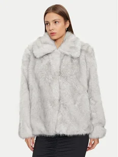 ONLY Futro Rubina 15325924 Szary Regular Fit - Płaszcze damskie - miniaturka - grafika 1