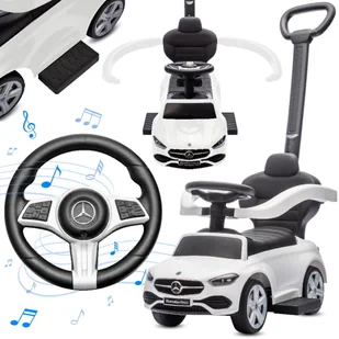 COIL Jeździk pchacz chodzik Mercedes 3W1 AMG Auto samochód duży dla dzieci klakson biały - Chodziki - miniaturka - grafika 1