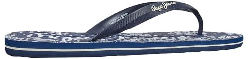 Pepe Jeans Męskie klapki Whale Origin, niebieskie (granatowe), 42 UK, niebieski (Blue Navy), 12 UK