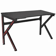 Biurka gamingowe - Biurko małe gamingowe czarne carbon 120x60x75 GD1 Begryf - miniaturka - grafika 1