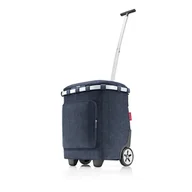 Torby i wózki na zakupy - Wózek Carrycruiser Plus, Herringbone Dark Blue, Reisenthel - miniaturka - grafika 1