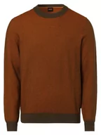 Swetry męskie - BOSS Orange - Sweter męski z dodatkiem kaszmiru  Avobano, zielony|pomarańczowy - miniaturka - grafika 1
