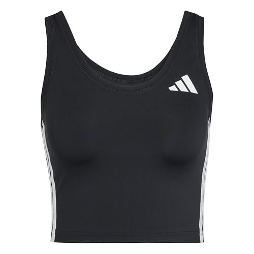 adidas Kobiety Train Essentials 3-Stripes Cropped Tank Top, black/white, XL