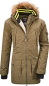 Kurtki i płaszcze dla chłopców - Killtec Bantry BYS PRK Casual Parker chłopięcy z odpinanym kapturem, khaki, 152 - miniaturka - grafika 1