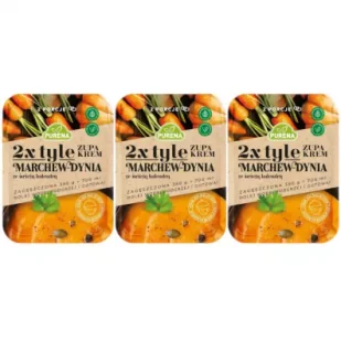 Purena Zupa Krem marchew-dynia ze świeżą kolendrą zagęszczona Zestaw 3 x 350 g - Zupy w płynie - miniaturka - grafika 1