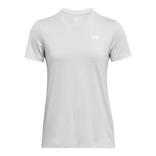 Damska Koszulka z krótkim rękawem UNDER ARMOUR TECH SSC- TWIST 1384230-014 – Szary - Koszulki i topy damskie - miniaturka - grafika 1