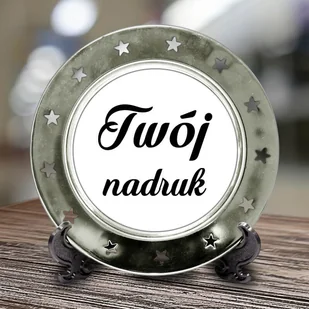 Metalowy talerz Ø 15 cm z Twoim nadrukiem - Talerze - miniaturka - grafika 1