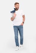 Spodnie męskie - Niebieskie jeansy Regular Fit, D-JERRY 51 - Volcano - miniaturka - grafika 1