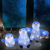 Oświetlenie świąteczne - Świąteczna Figurka akrylowa LED Rodzina Pingwinów - miniaturka - grafika 1