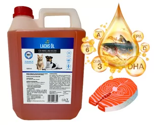 LAB V Olej z łososia dla psów i kotów 5000ml - Suplementy i witaminy dla psów - miniaturka - grafika 1