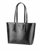 Torebki damskie - Torebka Damska Shopper Na Ramię PUCCINI Duża Mieści A4 Czarna BML054D-1 - miniaturka - grafika 1