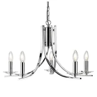 Lampy sufitowe - Szlachetna, 5-pkt. lampa wisząca Ascona, chromowa - miniaturka - grafika 1