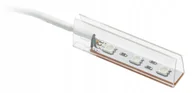 Lampy pozostałe - GTV KLIP PLASTIKOWY OŚWIETLAJĄCY DO PÓŁKI SZKLANEJ 8mm. 0.25W/12V. 3 DIODY LED. PRZEWÓD 2mZ MINI AMP MĘSKI. NIEBIESKI LD-KLPNB-00N - miniaturka - grafika 1