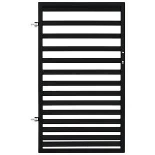 Furtka Bali II 90x150 cm lewa z elektrozaczepem czarna Polbram - Ogrodzenia - miniaturka - grafika 1