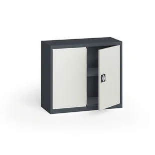 Szafa metalowa, 800 x 950 x 400 mm, 1 półka, antracyt/szara - Szafki BHP - miniaturka - grafika 1