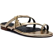 Klapki i japonki damskie - Patrizia Pepe Skórzane klapki - miniaturka - grafika 1