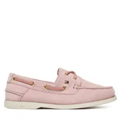 Mokasyny damskie - Mokasyny Tommy Hilfiger FW0FW09338 Różowy - miniaturka - grafika 1