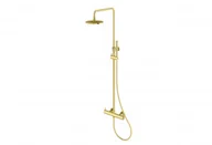 Zestawy prysznicowe - Kohlman QW273AGD AXEL GOLD Zestaw prysznicowy z bateria termostatyczn$366 natynkowy - miniaturka - grafika 1