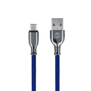 Forever Kabel (USB - USB-C) (1 m) 3A Tornado granatowy - Kable USB - miniaturka - grafika 2