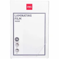 Folie do laminatora - Folia laminacyjna Deli A4+ 100 mic 14330 wymiar 225x340mm - miniaturka - grafika 1