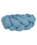 Ochraniacze do łóżeczka - Ochraniacz do łóżeczka warkocz "Wafel jeansowy" - 410cm - miniaturka - grafika 1