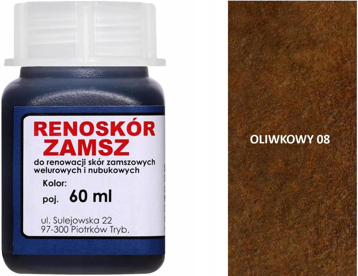 G9-99 OLIWKOWY RENOSKÓR WILBRA FARBA DO RENOWACJI ZAMSZU NUBUKU WELURU EKO