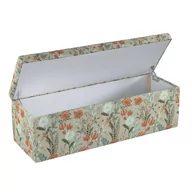 Pufy i podnóżki - Dekoria.pl Dekoria.pl Skrzynia tapicerowana kolorowe kwiaty na szarym tle 90 × 40 × 40 cm Flowers 525-143-70 - miniaturka - grafika 1