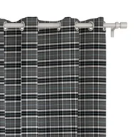 Zasłony - Zasłona CLASSIC wzór CL06 | szara krata z niebieskimi pasami 150 x 240 cm tkanina zaciemniająca - miniaturka - grafika 1
